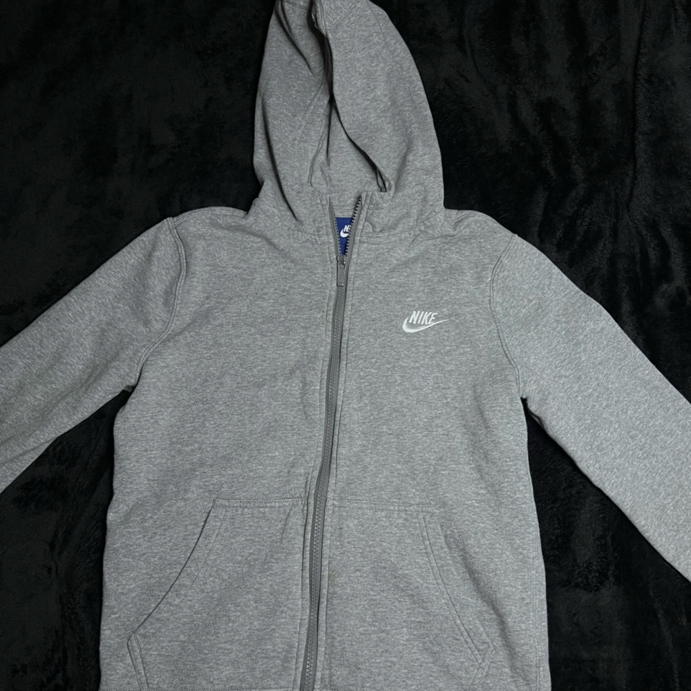 Nike Heather Gray Full-Zip Hoodie